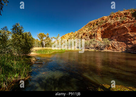 Ellery Creek Big Hole, West MacDonnell Ranges und National Park, in der Nähe von Alice Springs, Northern Territories, Australien Stockfoto