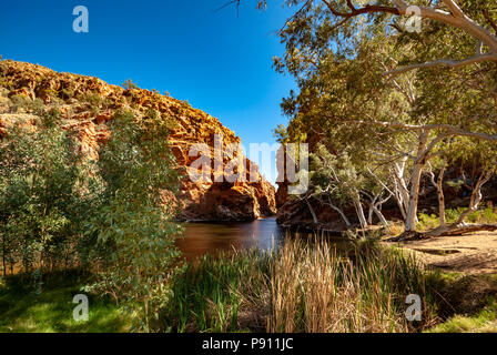 Ellery Creek Big Hole, West MacDonnell Ranges und National Park, in der Nähe von Alice Springs, Northern Territories, Australien Stockfoto