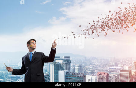 Geschäftsidee der junge Mann Stockfoto