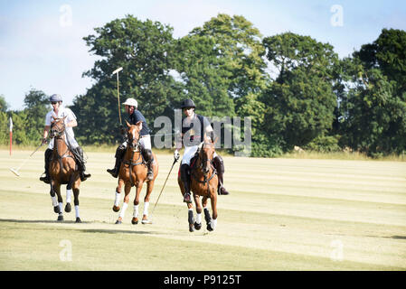 Prinz William, der Herzog von Cambridge, spielen eine Nächstenliebe Polo Match in Norfolk, England Stockfoto