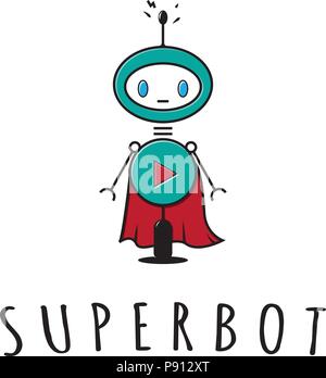 Super bot Vektor Bild Stock Vektor