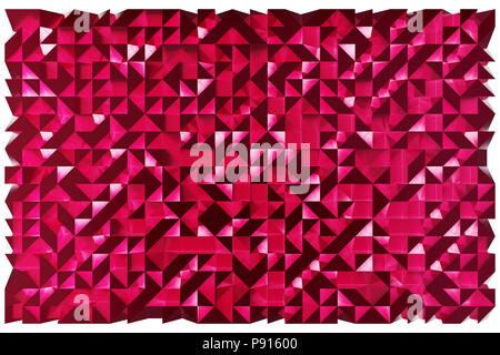 Red abstract Fliesen Würfel Muster Hintergrund. Beschneidungspfad gehören 3D-Rendering Stockfoto