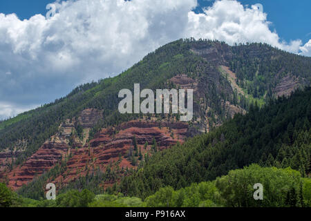 Landschaft um Telluride, Colorado, am Highway 145 Stockfoto