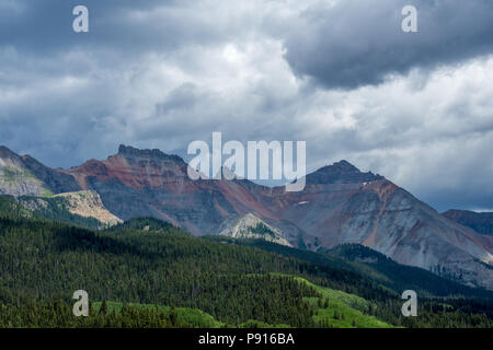 Landschaft um Telluride, Colorado, am Highway 145 Stockfoto