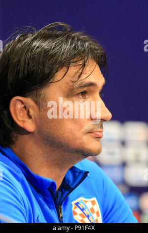 Luzhniki Stadion, Moskau, Russland. 14. Juli 2018. FIFA Fußball-WM, Kroatisch Pressekonferenz; Zlatko Dalic, kroatische Trainer Credit: Aktion plus Sport/Alamy leben Nachrichten Stockfoto