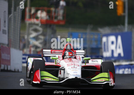 Toronto, Ontario, Kanada. 14. Juli 2018. MARCO ANDRETTI (98) der Vereinigten Staaten zu dem Titel für das Honda Indy Toronto an Straßen von Toronto in Toronto, Ontario zu üben. Credit: Justin R. Noe Asp Inc/ASP/ZUMA Draht/Alamy leben Nachrichten Stockfoto