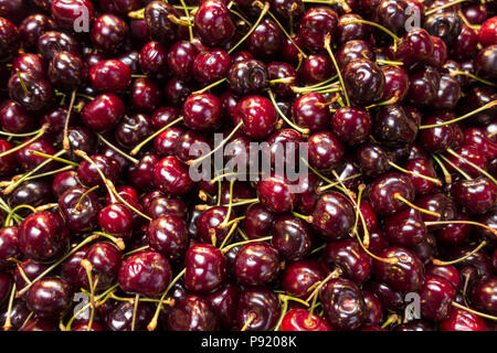 Frische rote kirsche frucht Nahaufnahme Stockfoto