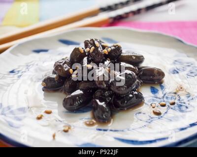 Asiatische Lebensmittel gegart bean Sojasoße Stockfoto