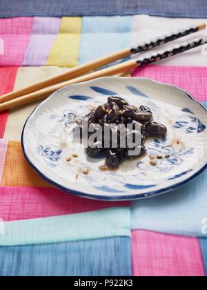 Asiatische Lebensmittel gegart bean Sojasoße Stockfoto