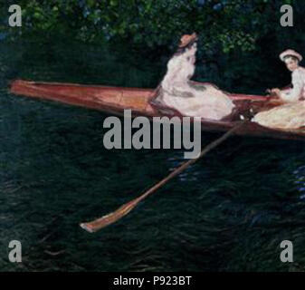. 425 Monet-die-rosa-skiff - Bootfahren-auf-die-ept Stockfoto