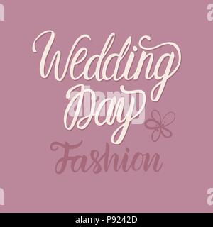 Hochzeit Mode Beschriftung Beschriftung in einem klassischen Pariser Stil. Stock Vektor