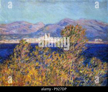 . 420 Monet - Antibes-gesehen-aus-dem-kap-Mistral-wind (1) Stockfoto