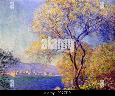 . 420 Monet - Antibes-gesehen-aus-dem-Salis - Gärten-01 (1) Stockfoto