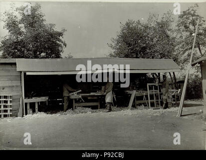 556 Tischlerwerkstätte d. Schanzzeugdepot Nr.7. Aufgen. 30.VIII.1915. Standort, Cellulosefabrik Villach. (BildID) 15461581 Stockfoto
