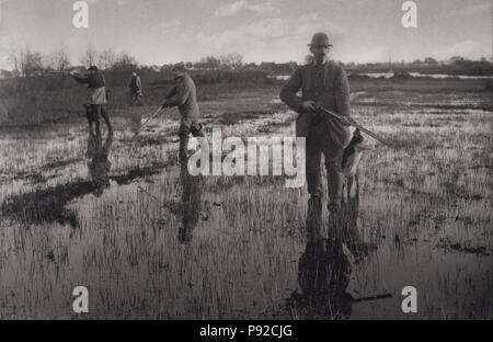 . 454 Peter Henry Emerson-Snipe Shooting aus der Serie Das Leben und die Landschaft auf den Norfolk Broads, 1886, Platte X- Stockfoto