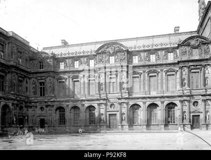 445 Palais du Louvre - Galerie Henri II, grande Cour - Paris - Médiathèque de l'architecture et du patrimoine - APMH 00012015 Stockfoto