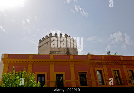 Postigo del Carbon Street, Barrio Santa Cruz, Sevilla, Spanien (Sevilla - España) Stockfoto