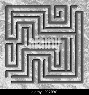 Labyrinth 3d-Abbildung. Labyrinth Spiel für Kinder Stockfoto