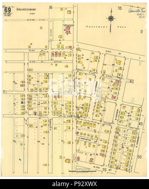 . 490 Sanborn Feuerversicherung Karte von Amarillo, Potter County, Texas. LOC Sanborn 08403 010-7 Stockfoto