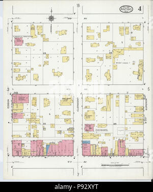 491 Sanborn Feuerversicherung Karte von Antigo, Langlade County, Wisconsin. LOC Sanborn 09482 006-4 Stockfoto