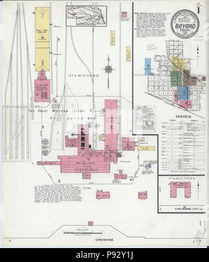 491 Sanborn Feuerversicherung Karte von Bayard, Morrill County, Nebraska. LOC Sanborn 05146 001-1 Stockfoto