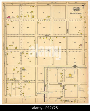 491 Sanborn Feuerversicherung Karte aus Bastrop, Bastrop County, Texas. LOC Sanborn08421 007-7 Stockfoto