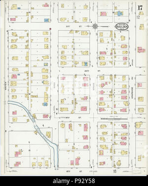 . 493 Sanborn Feuerversicherung Karte aus Boulder, Boulder County, Colorado. LOC Sanborn 00958 008-17 Stockfoto