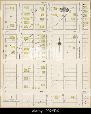 494 Sanborn Feuerversicherung Karte von Cherokee, Luzerne County, Oklahoma. LOC Sanborn 07036 005-7 Stockfoto