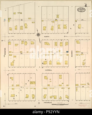 . 497 Sanborn Feuerversicherung Karte von Durant, Cedar County, Iowa. LOC Sanborn 02636 002-4 Stockfoto