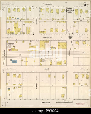 497 Sanborn Feuerversicherung Karte von Durant, Cedar County, Iowa. LOC Sanborn 02636 002-3 Stockfoto