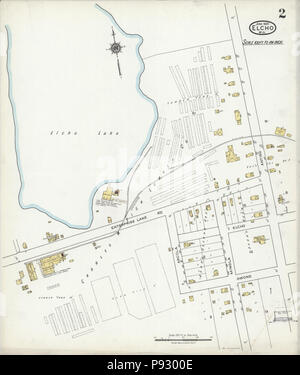 . 497 Sanborn Feuerversicherung Karte von Elcho, Langlade County, Wisconsin. LOC Sanborn 09540 001-2 Stockfoto