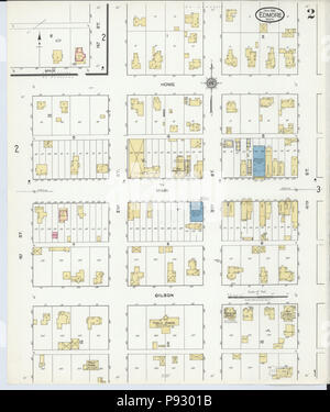 497 Sanborn Feuerversicherung Karte von Edmore, Elbert County, Michigan. LOC Sanborn 03996 004-2 Stockfoto