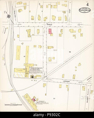 498 Sanborn Feuerversicherung Karte von Essex Junction, Chittenden County, Vermont. LOC Sanborn 08916 005-4 Stockfoto