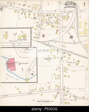 498 Sanborn Feuerversicherung Karte von Essex Junction, Chittenden County, Vermont. LOC Sanborn 08916 005-7 Stockfoto