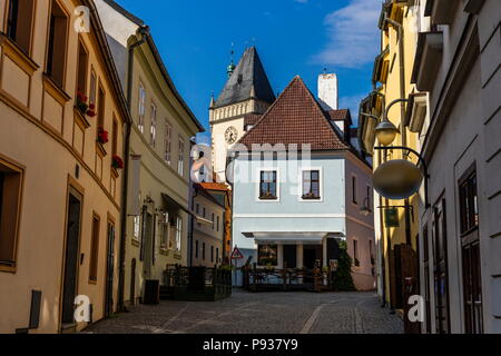 Tabor ist eine kleine Stadt in Südböhmen, Tschechien. Stockfoto