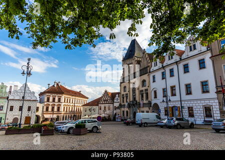 Tabor ist eine kleine Stadt in Südböhmen, Tschechien. Stockfoto