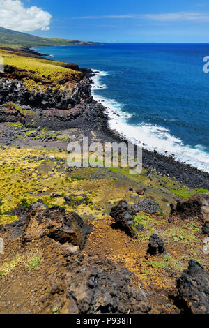 Schöne Landschaft von South Maui. Die Rückseite des Haleakala Kraters auf der Insel Maui, Hawaii, USA Stockfoto