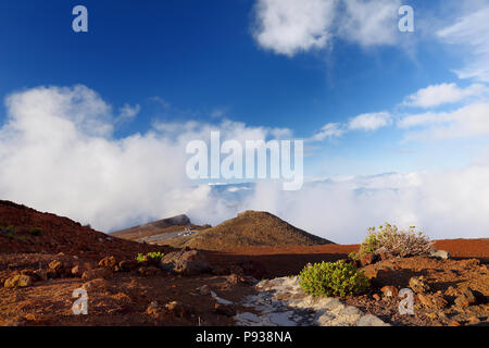 Atemberaubende Ausblicke auf die Landschaft des Haleakala Vulkan Bereich vom Gipfel gesehen. Maui, Hawaii, USA. Stockfoto