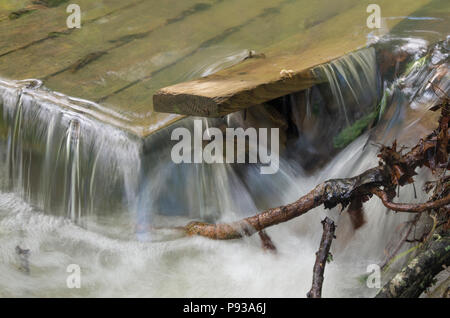 Hochwasser fließt ein Bach im südwestlichen Virginia Stockfoto