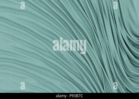 Türkis Stoff falten. 3D-Rendering Stockfoto