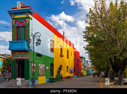 Caminito. La Boca, Buenos Aires, Argentinien Stockfoto