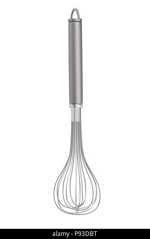 Kabel Schneebesen auf weißem Hintergrund. Beschneidungspfad gehören. 3D-Rendering Stockfoto