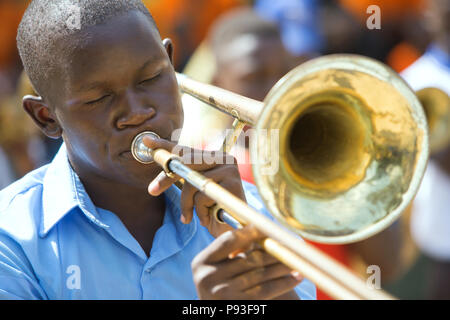 Bombo, Uganda - Band von Don Bosco Vocational Training Centre, Bombo. Stockfoto