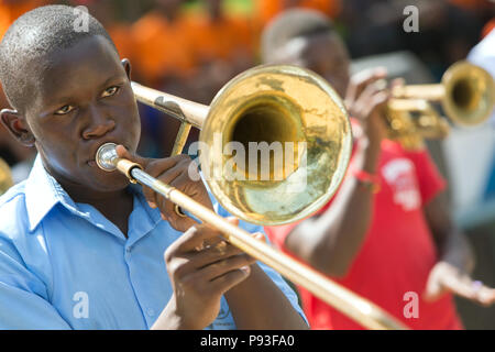 Bombo, Uganda - Band von Don Bosco Vocational Training Centre, Bombo. Stockfoto