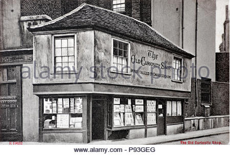 The Old Curiosity Shop, Holborn London, Alte Ansichtskarte von 1910 Stockfoto