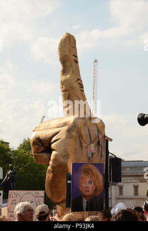 Anti-Trump März in Central London, dem 13. Juli 2018 Stockfoto