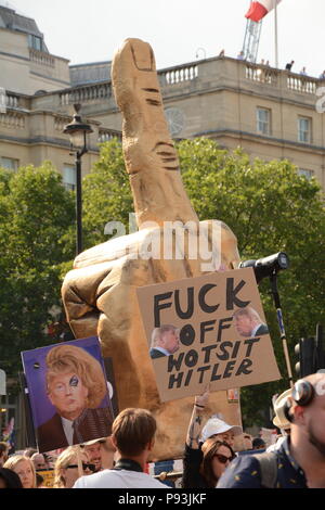 Anti-Trump März in Central London, dem 13. Juli 2018 Stockfoto