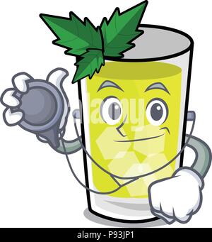 Arzt Mint Julep Charakter Cartoon Stock Vektor