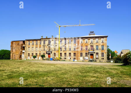 Ruinen der Ostflügel von Schloss Zerbst, Zerbst/Anhalt, Sachsen-Anhalt, Deutschland Stockfoto