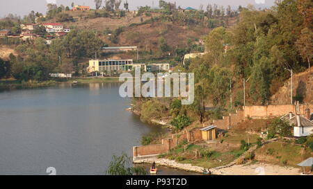 Blick auf Kibuye und den Kivu-See, Ruanda, Afrika Stockfoto